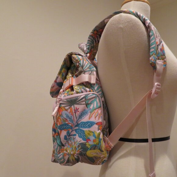 Women Backpack Cotton Roomy Lightweight Rain Forest Canopy Pastel Vera Bradley main image 9